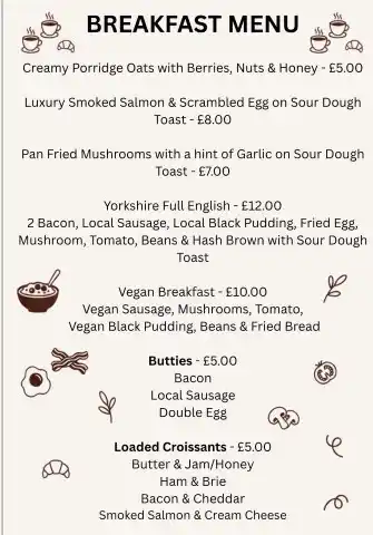 Foresters Arms cafe breakfast menu