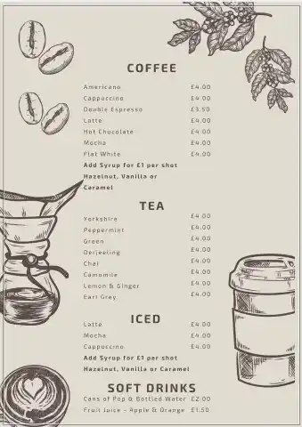 Foresters Arms cafe drinks menu